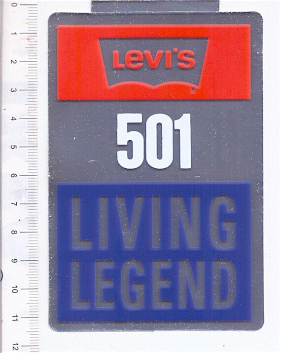 LEVIS JEANS - LEVI'S 90s italy - 501 jeans sticker promo - adesiva - Living Legend - mirror effect