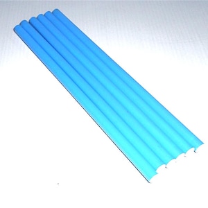 lotto 6 matite blu grafite turchese anni 80 kawaii nuove