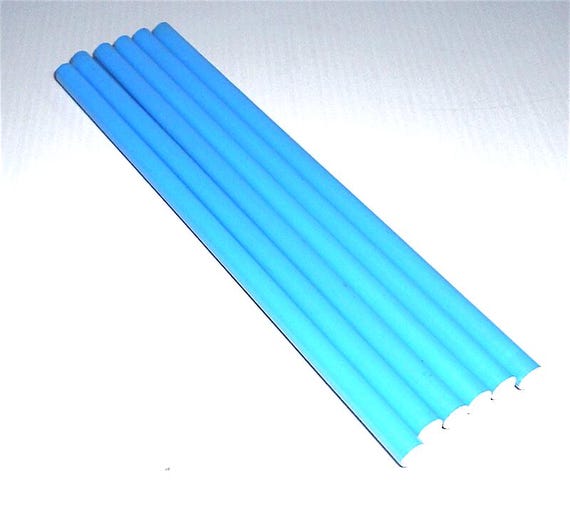 lot 6 blue turquoise graphite pencils 80s kawaii new