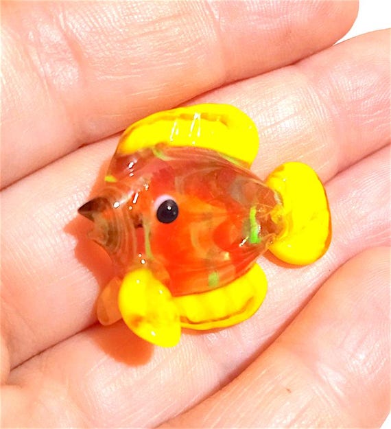 pesce pesciolino in vetro di murano miniatura anni 80 super kawaii