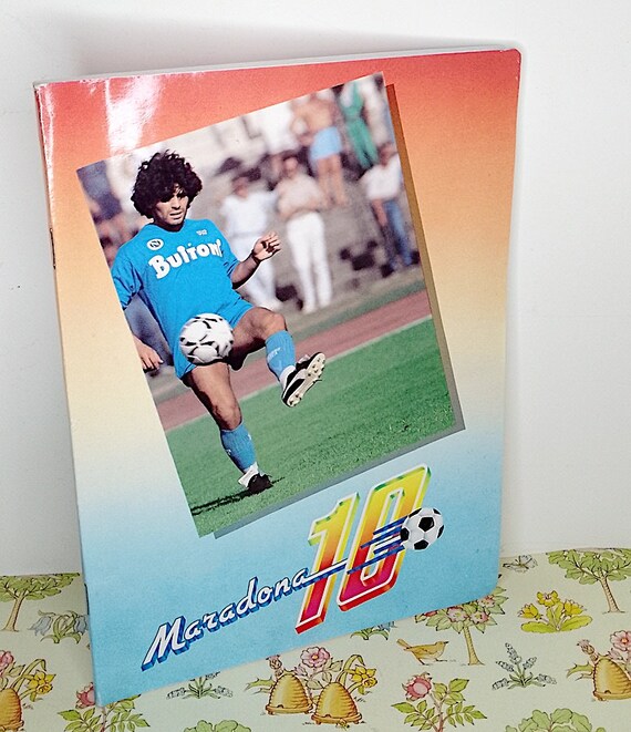 MARADONA 10 - 80s Cisa italy vintage school notebook - rare new school notebook