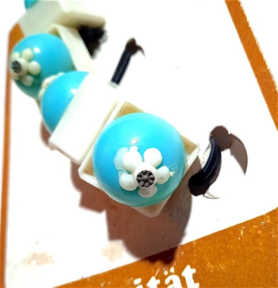 VOUGUE Novitat 60s Germany beautiful plastic ponytails blue - new kawaii blue hair elastic codes