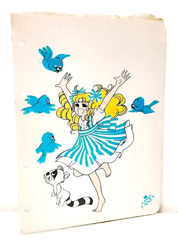 CANDY CANDY Kyandi 1980 Fabbri Felicità italy refill pages for notebook with rings - rare ring notebook refill sheets - birds