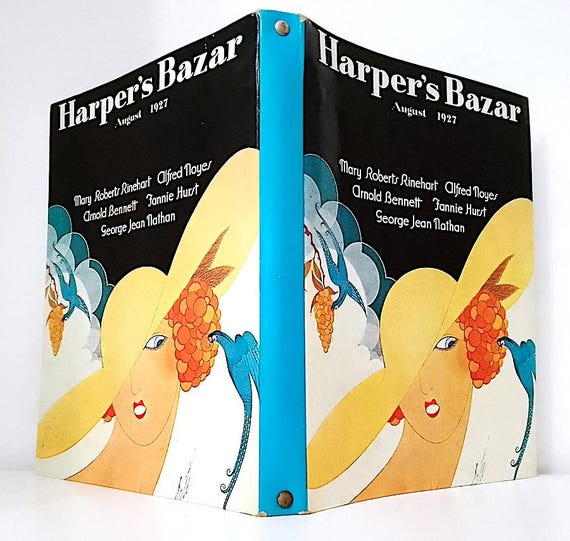 HARPER'S BAZAR 80s Mondadori italy notebook cover with rings - quaderno ad anelli copertina