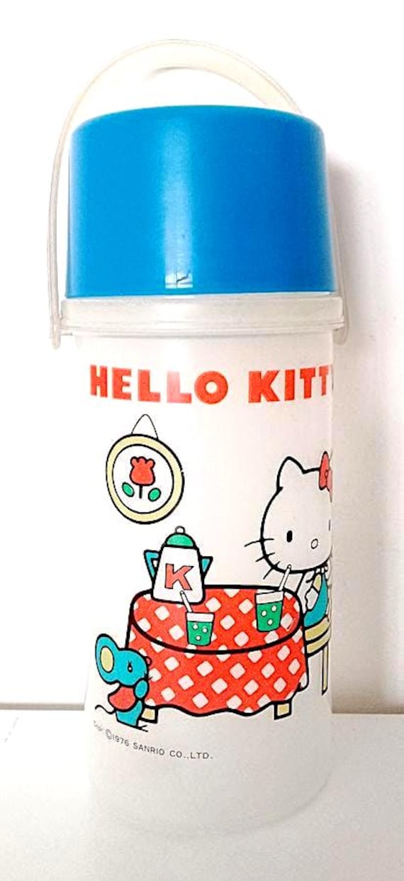HELLO KITTY 1976 Sanrio Japan rare vintage plastic bottle for travel - mint plastic travel bottle