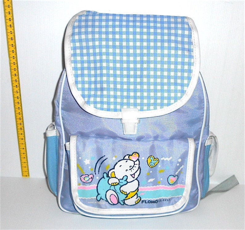 ELEPHANT small blue backpack new kawaii ELEPHANT 80s Flomo Taiwan small school backpack