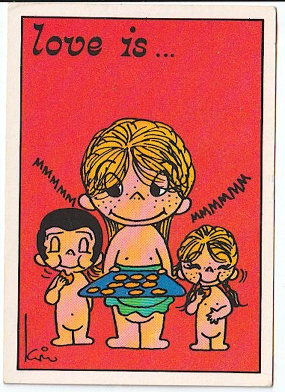 LOVE IS ... - AMORE E' by Kim Casali 1975 Panini Italy - sticker - original figurines of your choice