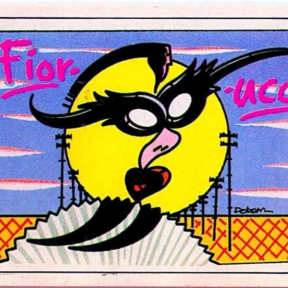 FIORUCCI 1984 Panini Italy - vintage sticker - sticker no. 84