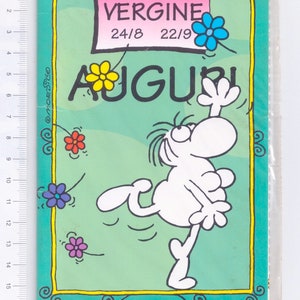 MORDILLO 1995 Oli Verlag Mondadori italy greeting card - biglietto per auguri mint - zodiaco: Vergine