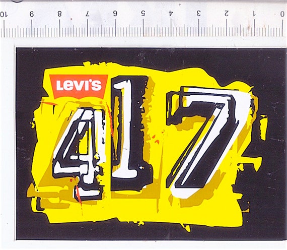 LEVIS JEANS - LEVI'S 90s italy - 417 jeans sticker promo - adesiva