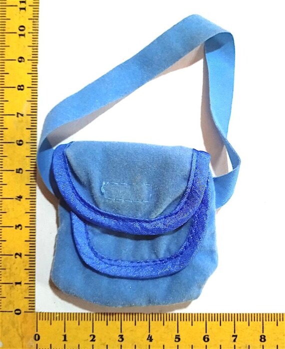 B041 - BARBIE 80s borsa borsetta tracolla blu postina morbida