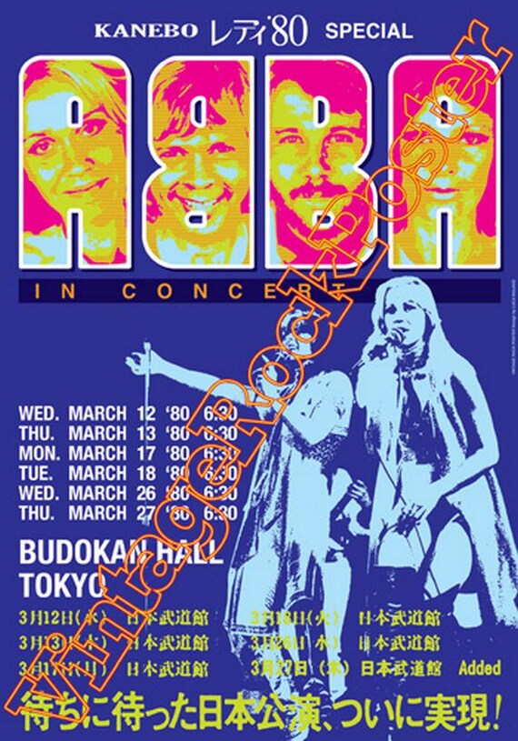 cod.003 - ABBA - Tokyo, Japan - 12 march 1980  -  concert poster