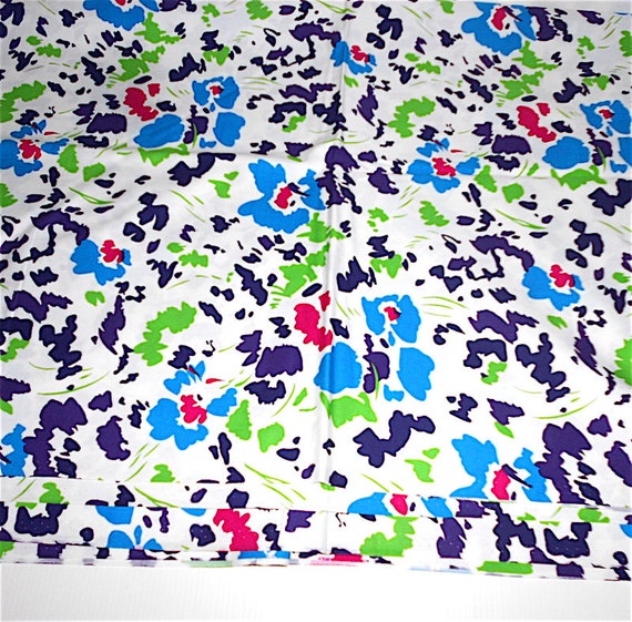 60s flower spots multicolor cotton fabric chic summer - scampolo stoffa di cotone fashion 94 x 249 centimetri