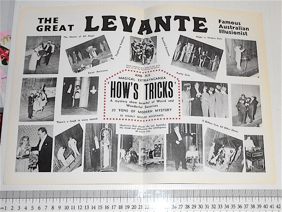 The Great LEVANTE  80s italy repro flyer depliant - riproduzione anastatica del volantino originale omaggio giornale italiano