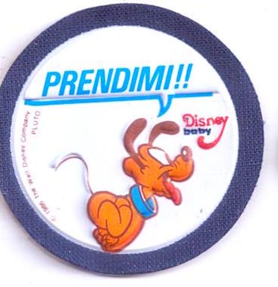 DISNEY BABY Pluto 1985 Sprint italy gadget patch sticker - sorpresina toppasticker mint