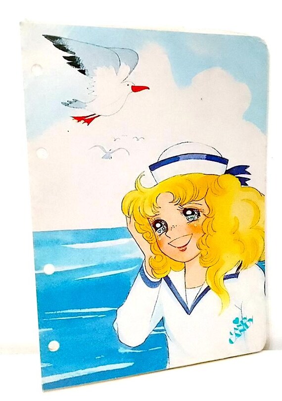 CANDY CANDY Kyandi 1980 Fabbri Felicità italy refill pages for notebook with rings - rare ring notebook refill sheets - sea