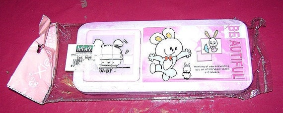 BEAUTIFUL 1996 China kawaii tin pencil case with mini game - pink kawaii tin pencil case