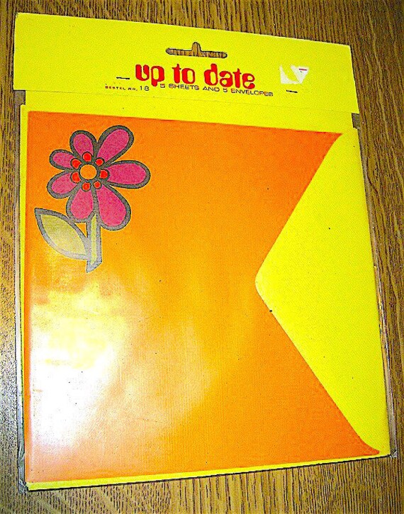 UP TO DATE 70s Klompe holland stationery letter set 5+5 carta da lettere flowers