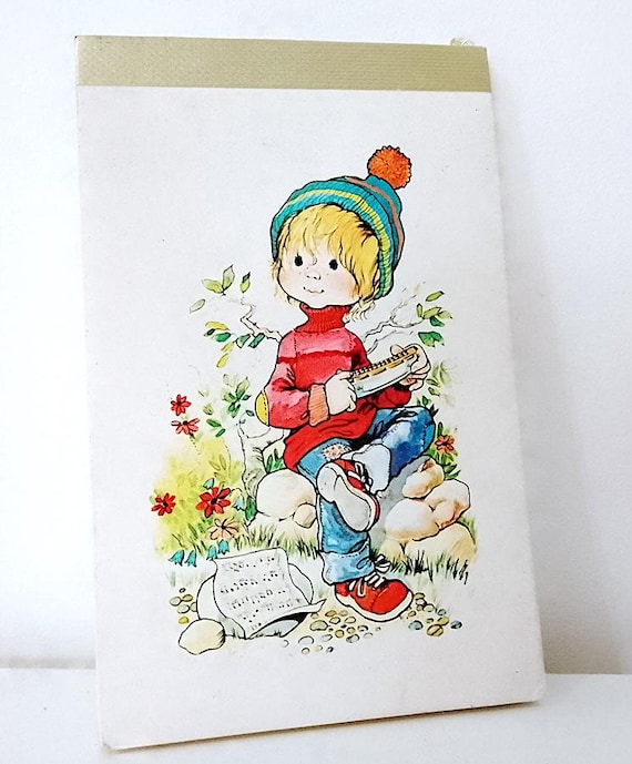 Linea Happy ko Sarah Kay Miss petticoat 70s angelus italy mini memo pad notes mint