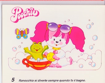 POOCHIE 80s Mattel italy numbered glossy card - free numbered glossy card from the shops n.5