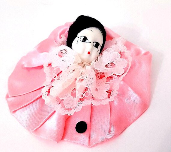 PIERROT - tristesse 80s mini doll for drawer parfums - bambolina profumatore per biancheria rosa super kawaii mint