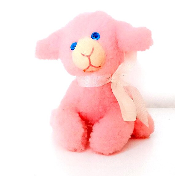 pink lamb - agnello pecora rosa 80s kawaii puppet plush pasqua easter pupazzo delizioso kawaii