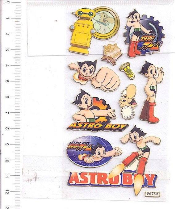 ASTROBOY Atom 90s Japan sheet with stickers - foglietto con adesive misb