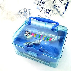 MOUSE CLUB 90s Huji-mu Taiwan - kawaii stationery box set blue - new desk set box