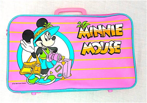MINNIE MOUSE 80s Walt disney  - Imaginings 3" - splendida valigia borsa da viaggio rosa kawaii - travel bag