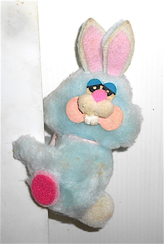BUNNY RABBIT CONIGLIO 80s italy tiny puppet clip loose - mini coniglietto pupazzetto a clip usato