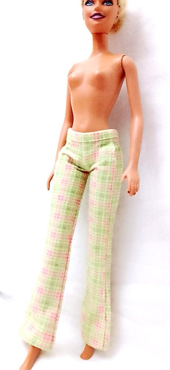 BARBIE Sister Teen SKIPPER Cool Sitter 1998 pink green plaid pants B961