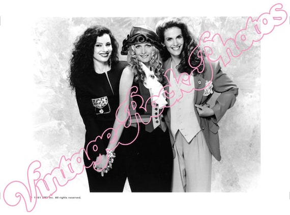 TWIGGY  + Fran Drescher 1989 fashion press promo photo - fotografia da agenzia stampa - 1606TV1989