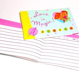 LOVE IS MAGIC 80s Decor Line italy pocket memo addresser - mini phone book Pop style