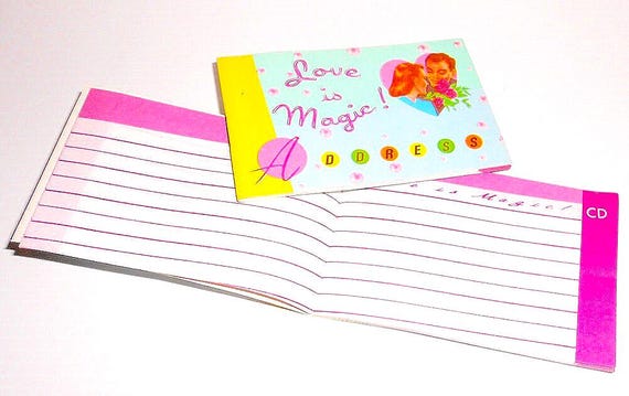 LOVE IS MAGIC 80s Decor Line italy pocket memo addresser - mini rubrica telefonica  Pop style