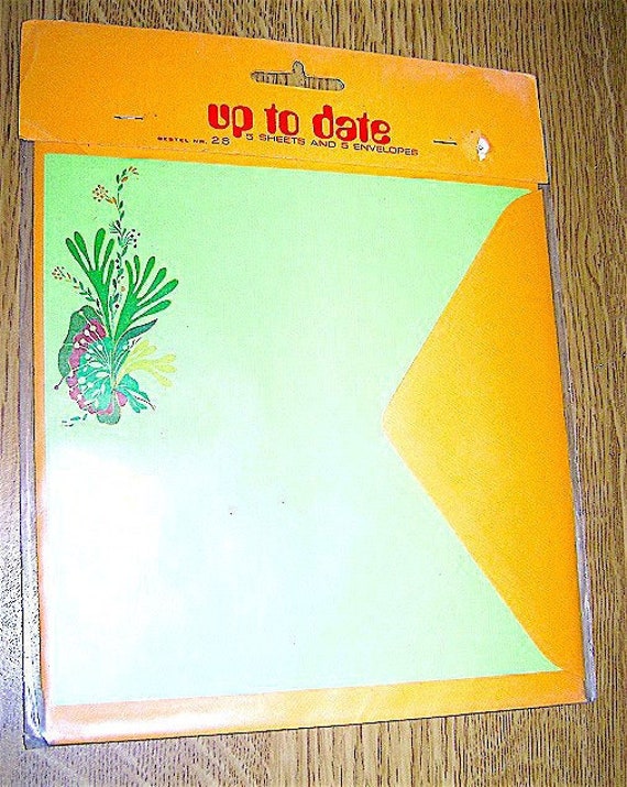 UP TO DATE 70s Klompe Holland Stationery Letter Set 55 Carta Da Lettere  Flowers 