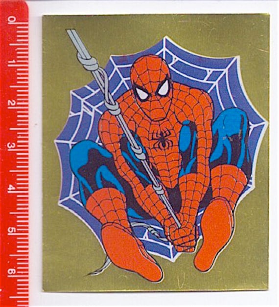 SPIDER MAN - UOMO Ragno 1995 Marvel Panini italy golden sticker - figurina adesiva dorata R