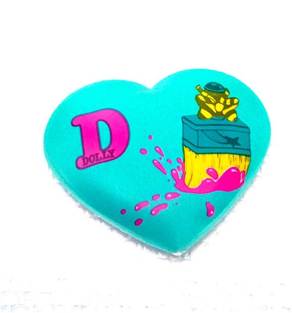 DOLLY 80s italy super cute small magnet heart shaped preppy turquoise - paninaro preppy turquoise heart magnet