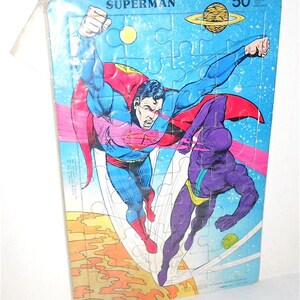 SUPERMAN 1979 DC Comics Malipiero Itália vintage 50 peças quebra-cabeça - quebra-cabeça de papelão 50 peças novo