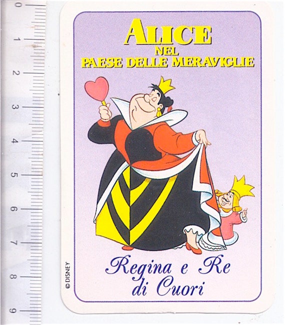 ALICE IN WONDERLAND  - Alice nel paese delle meraviglie 80s Disney italy promo sticker - adesiva - autocollant