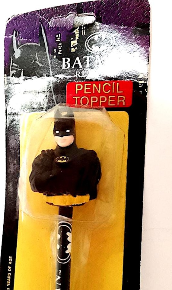 BATMAN RETURNS 1991 Dc comics pencil topper misb - pencil with character cap new
