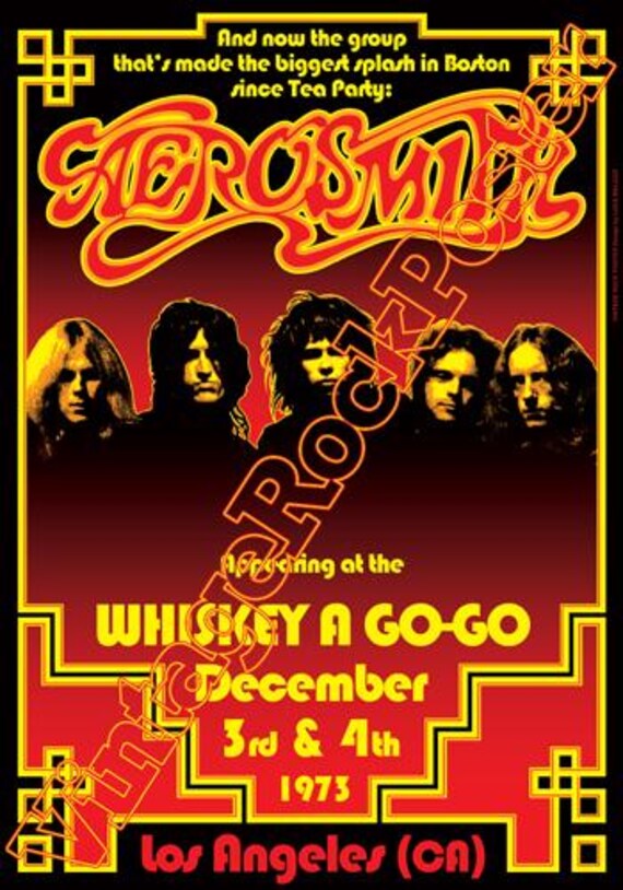 cod.610 - AEROSMITH  - Los Angeles, us 3 december 1973 -  concert poster
