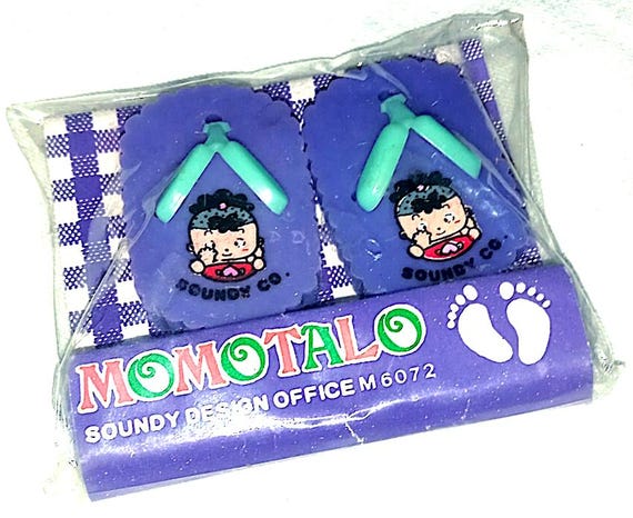 MOMOTALO 80s Soundy Japan super kawaii eraser set misb - rubber radiergummi gommine gomas rubbers