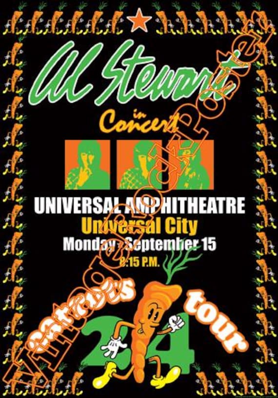 cod.014 - AL STEWART - Universal City, Us 15 september 1980 -  concert poster