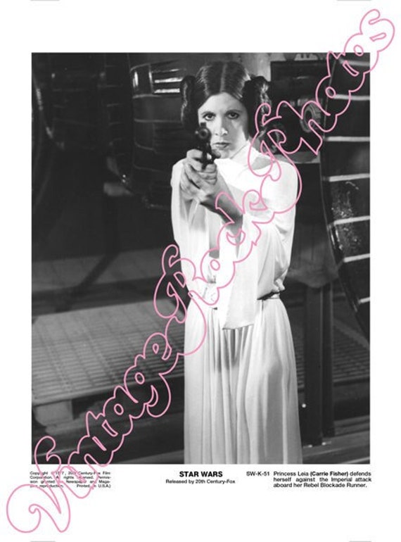 STAR WARS - Princess Leia - Carrie Fisher  1977 press promo photo - fotografia da agenzia stampa - 1847GS1977