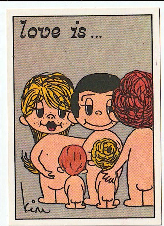 LOVE IS ... - AMORE E' by Kim Casali 1975 Panini Italy - sticker - original figurines of your choice