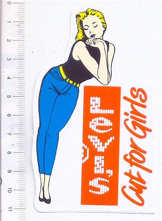 LEVIS JEANS - LEVI'S 80s italy -  jeans sticker promo - adesiva - Cut for Girls - pin-up