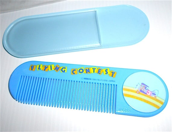 FLYING CONTEST 1984 Ribbon Pencil Japan kawaii plastic comb - mini pettine in plastica carinissimo