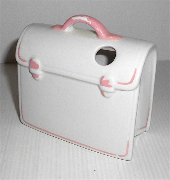 School bag - cartella scuola 80s italy pottery kawaii figure - bomboniera porcellana deliziosa