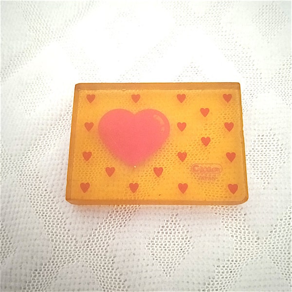 PINK HEARTS 80s Citation Japan jelly eraser rubber radiergummi rubber rubber