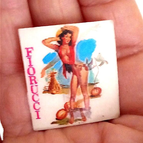 FIORUCCI 70s Vari Vue Usa SUPER rare beautiful lenticular pin original pin up - spectacular lenticular pin pinup original very rare
